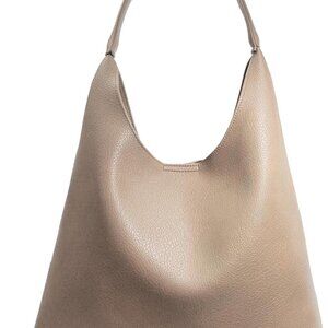 Hobo Nude Bags for Women Soft Vegan Leather Slouchy Tote Shoulder Handbag